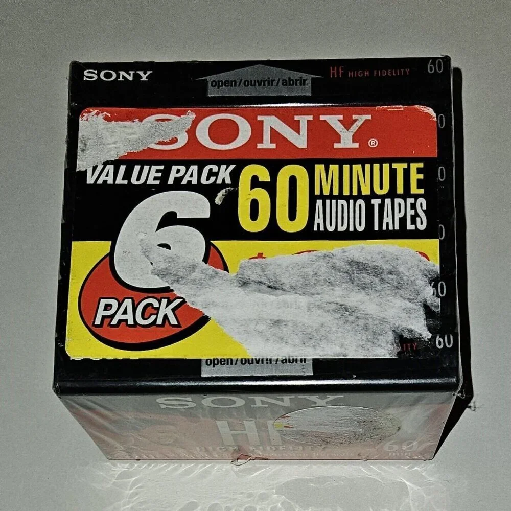 12 Sony Audio Cassette Tapes Blank Lot 60 90 Minutes Normal Bias FACTORY SEALED